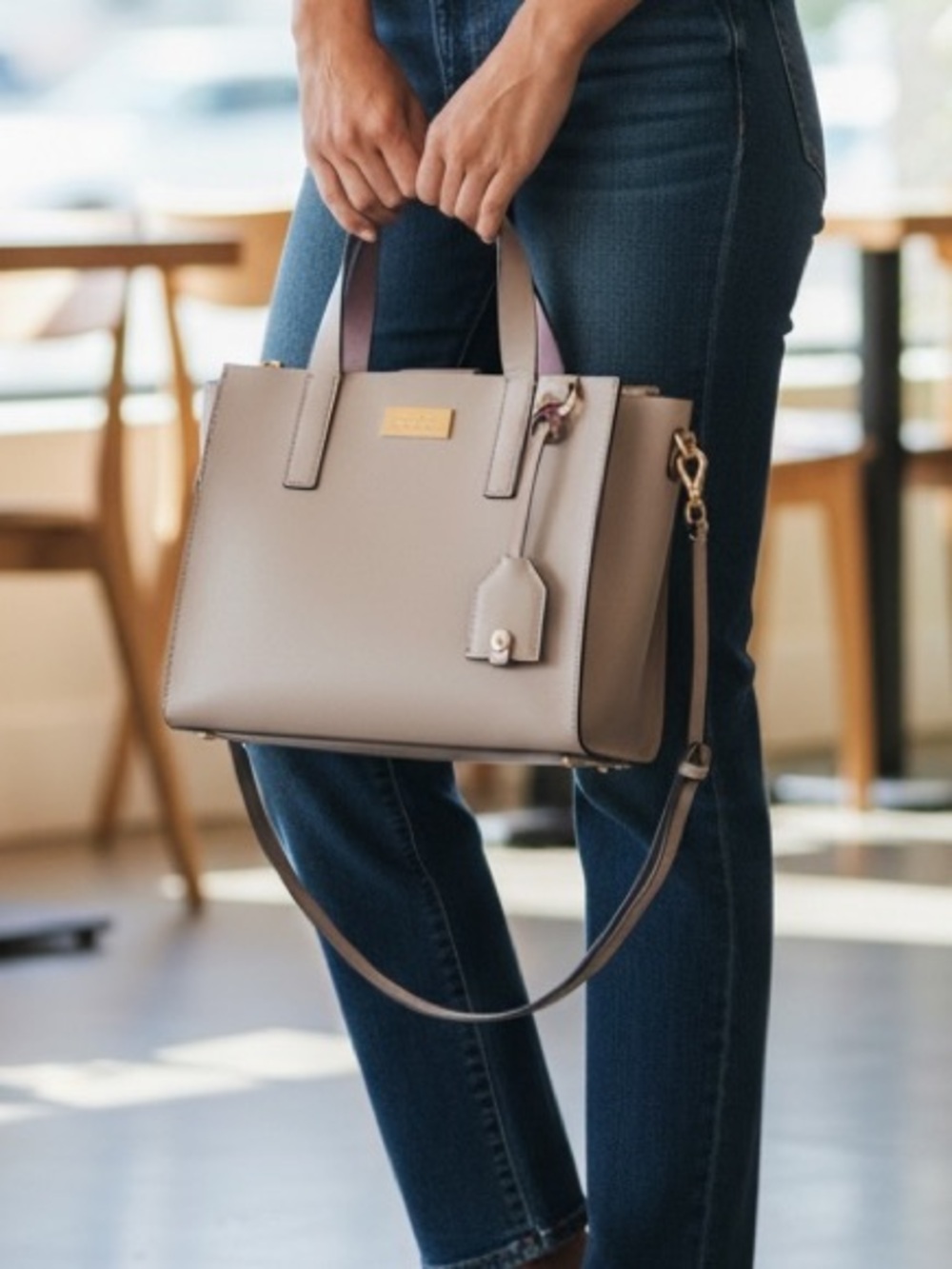 Kate Spade New York Cameron Street Small Candace Satchel Lilac Leather Crossbody